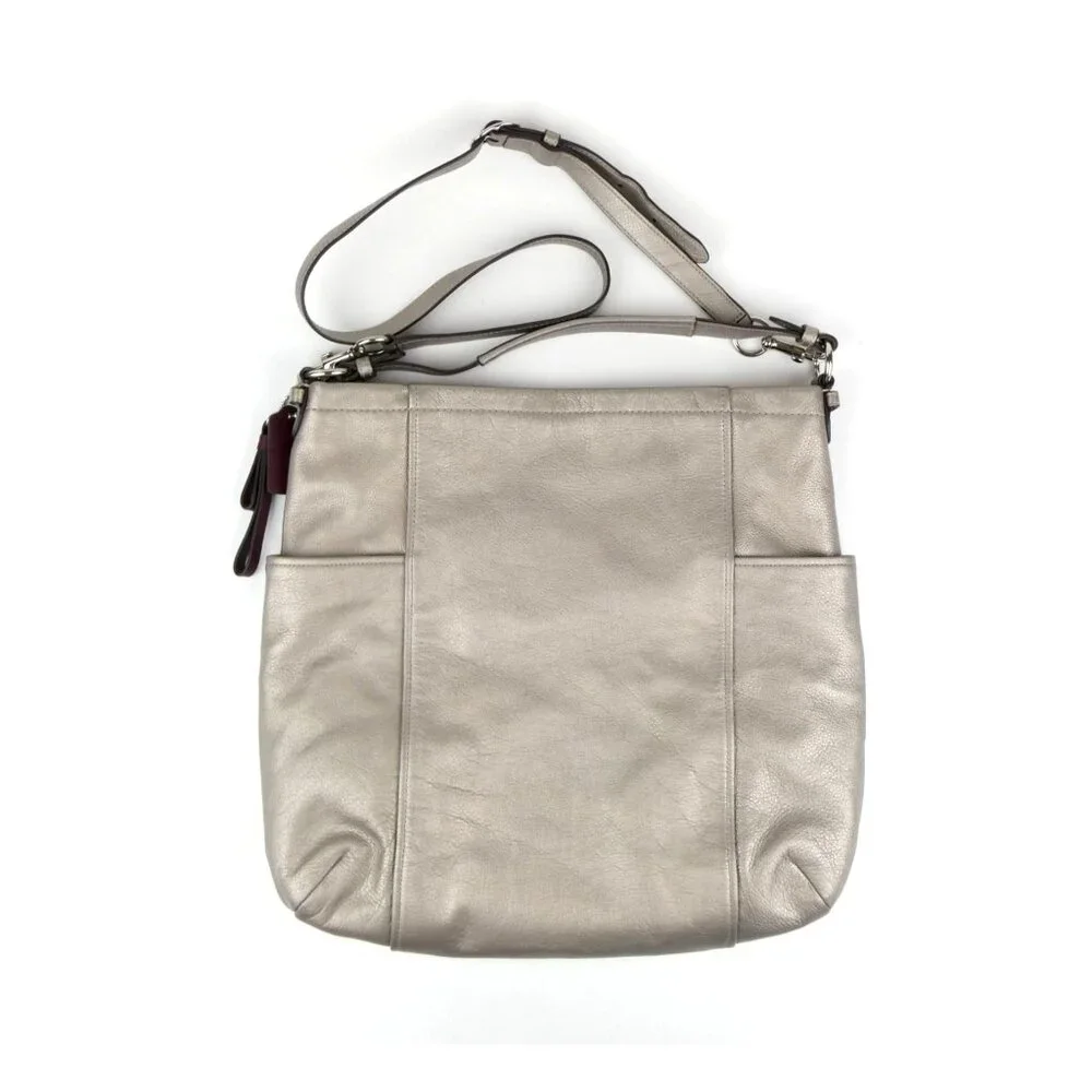 Coach Platinum Leather Hobo‎ Shoulder Bag F31323